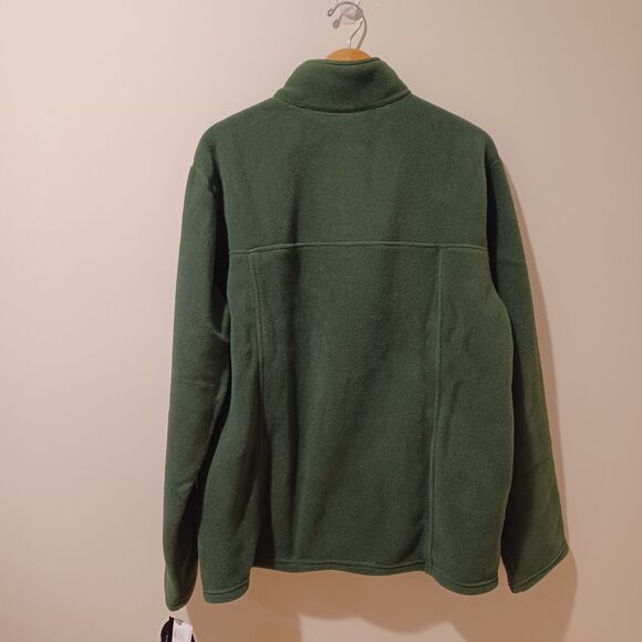 NWT L.L Bean Men's Vintage 1/4 Button Snap Fleece Pullover Spring Green XL Tall - Picture 6 of 9